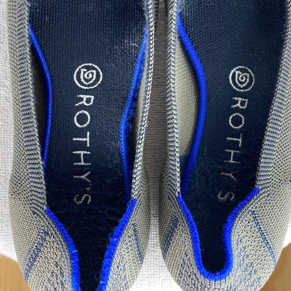 Rothy's Womens 9 Ballet Flats Shoes Walnut Python Tan Black RARE Retired - Picture 7 of 8